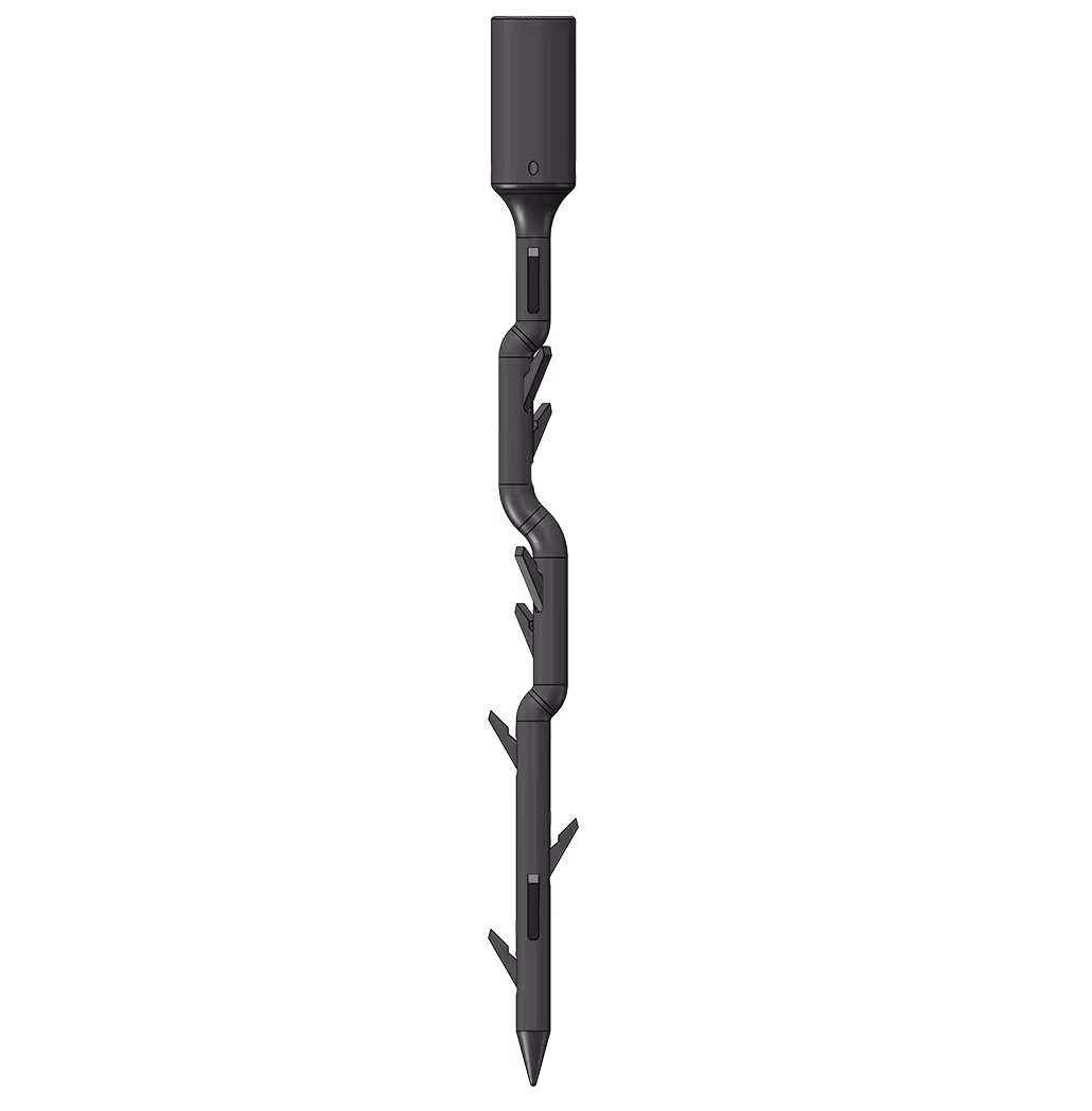The centre spear is used to retrieve tightly compacted, parted wireline to surface.