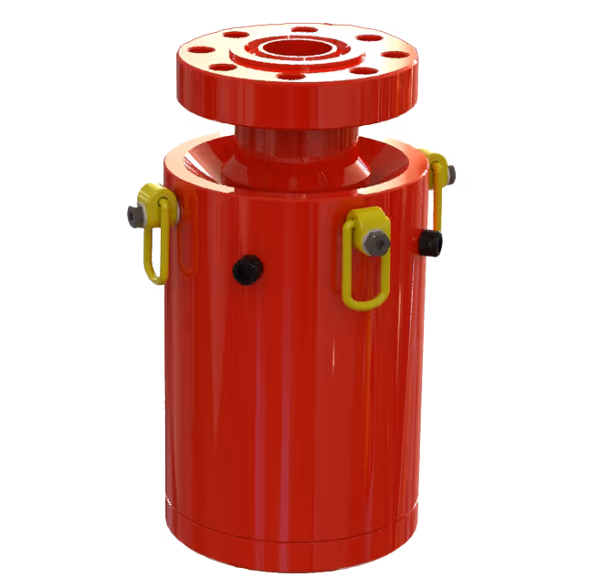 The quick latch is a connector designed for connect the wellhead anti spray pipe using hydraulic means to save installation time at the wellhead.