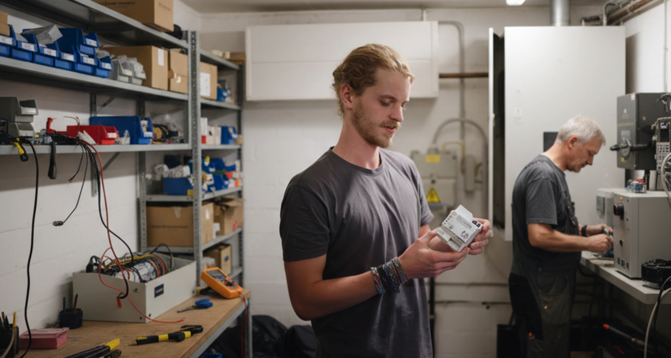 Metrify Elektriker mit Smart Meter in der Hand