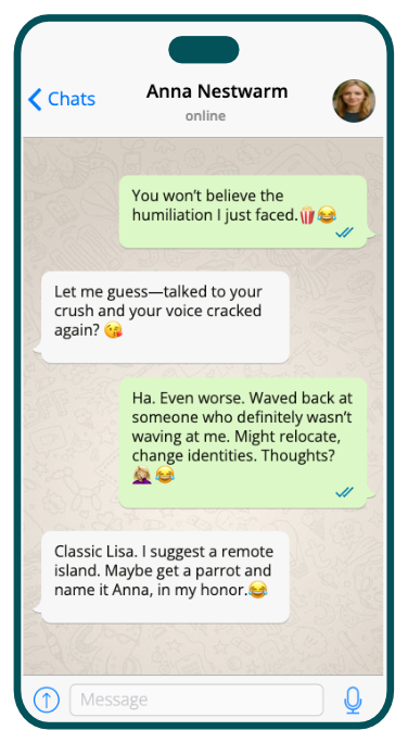 Example Image of Whatsapp Chat