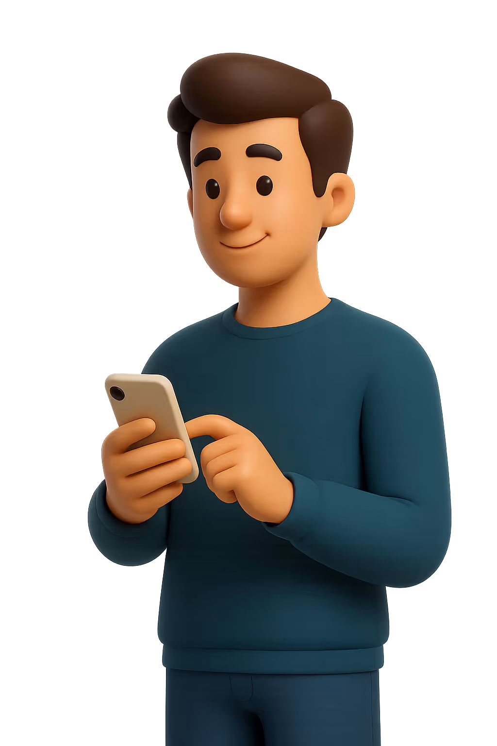 Person chatting on a Smartphone