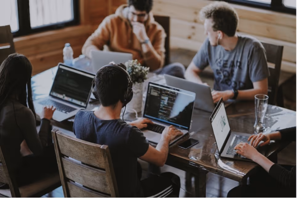 people working together