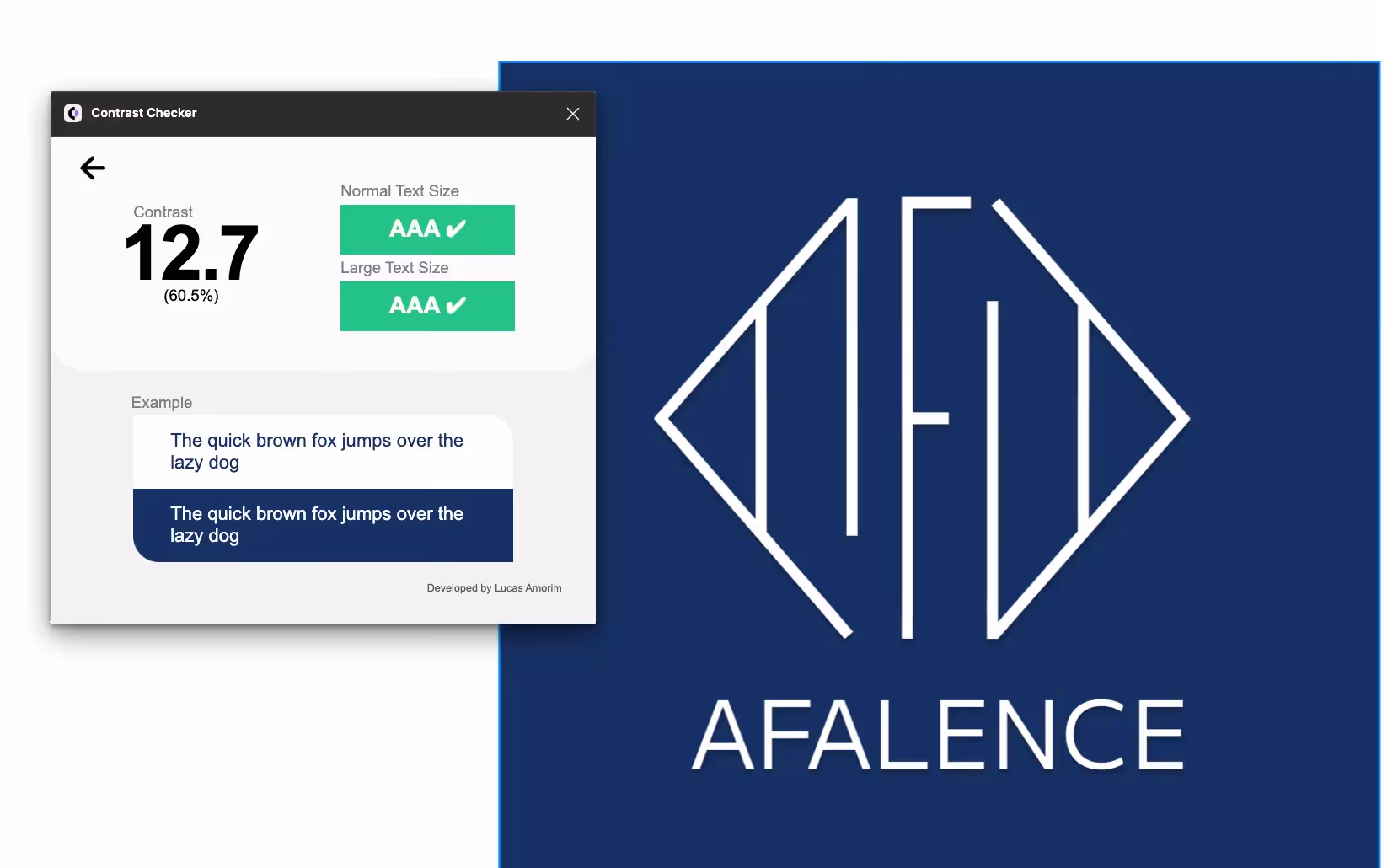 Exemple of a very qualitative contrast with Afalence's logo's one
