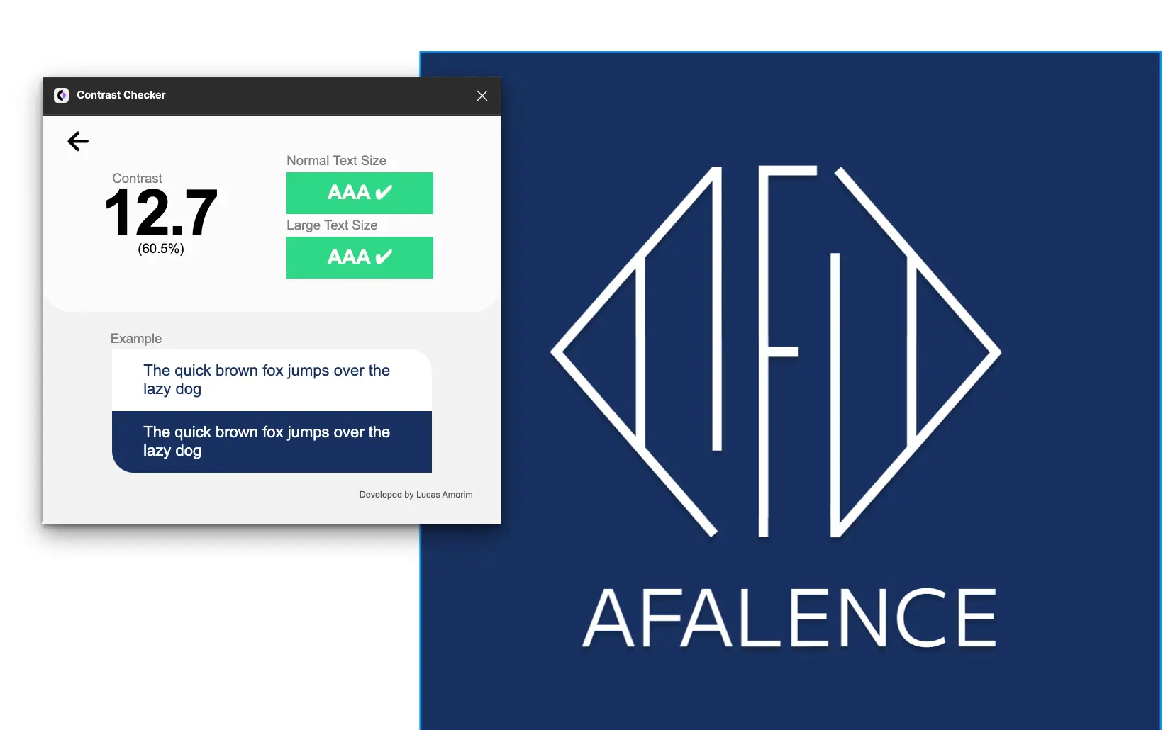 Exemple of a very qualitative contrast with Afalence's logo's one