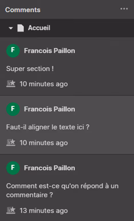 Webflow comments