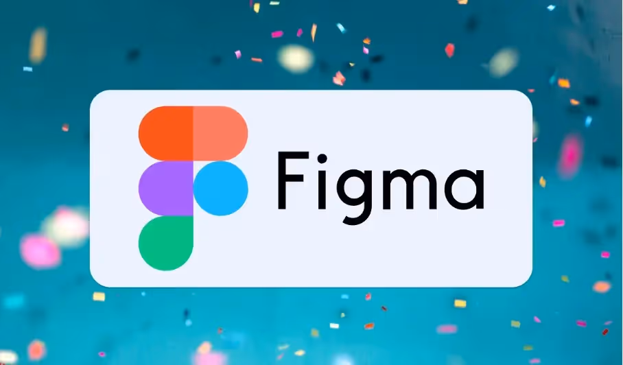 figma logo with a festive background