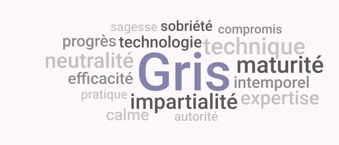 many words related to grey written in grey around the word grey