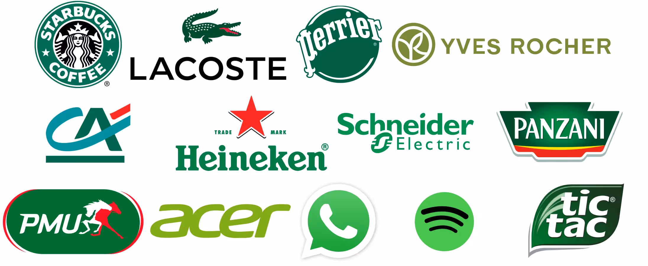 logos of companies using green in it