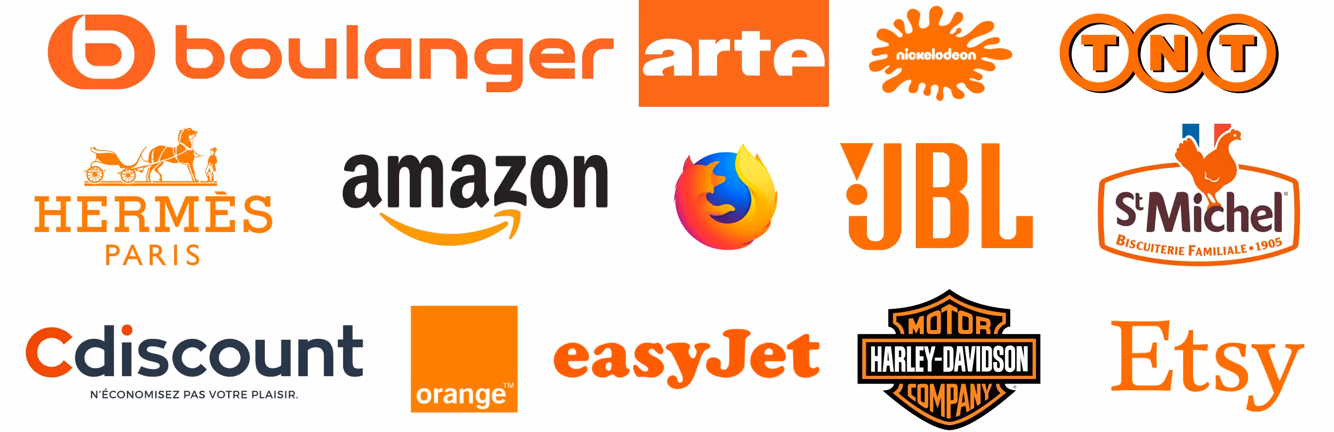 logos of companies using orange in it
