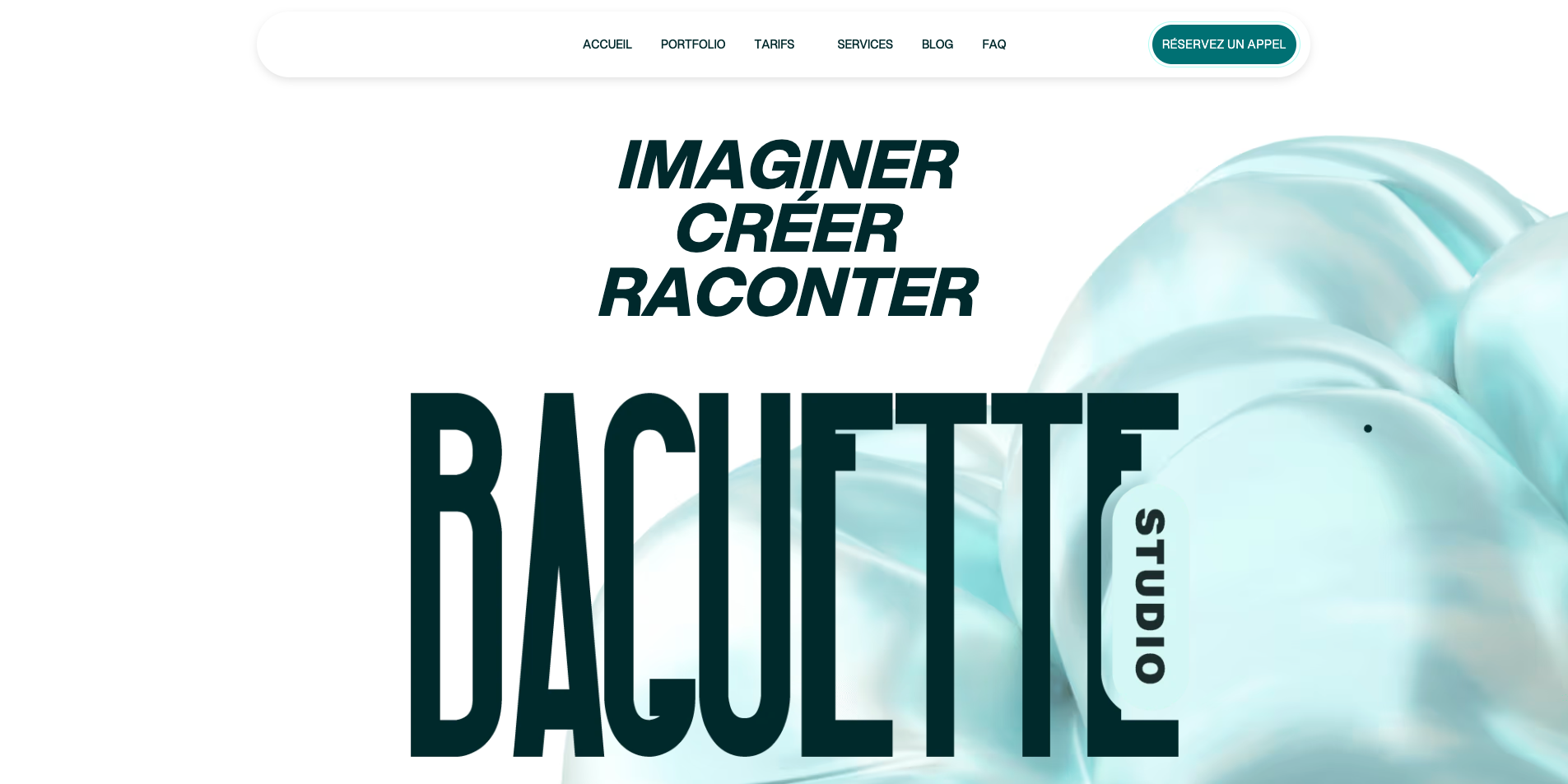 Screen du site de Baguette Studio