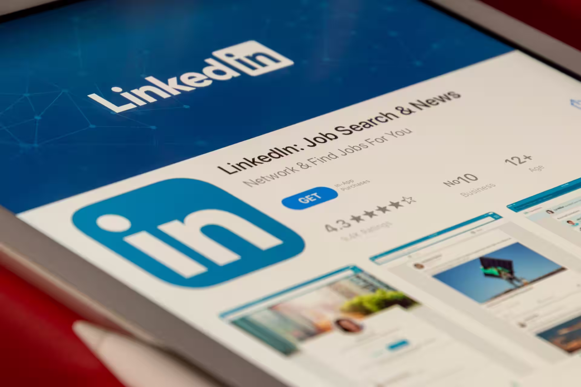 Image de l'application Linkedin pour une prospection