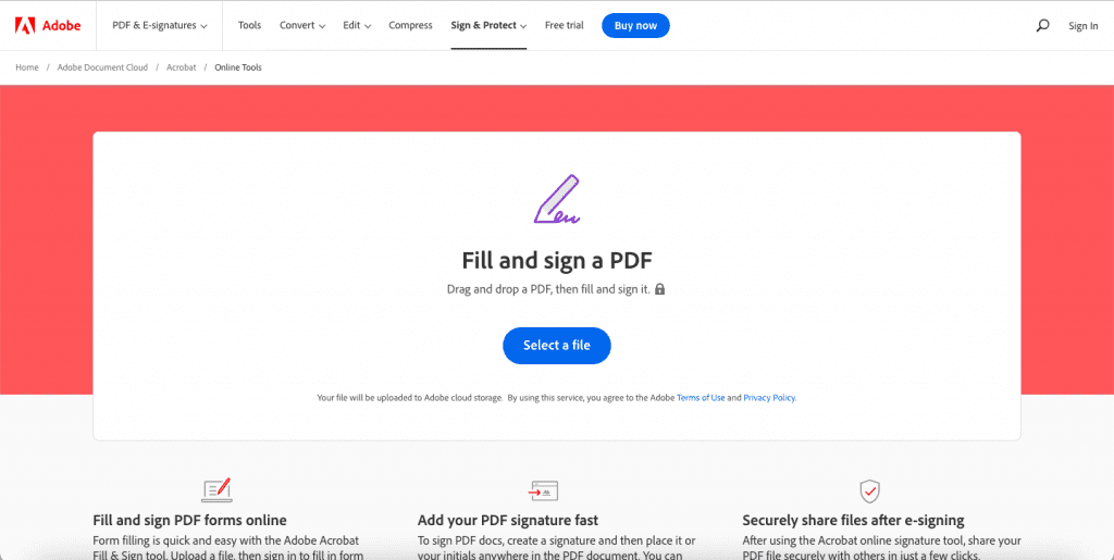 adobe acrobat free document signing software