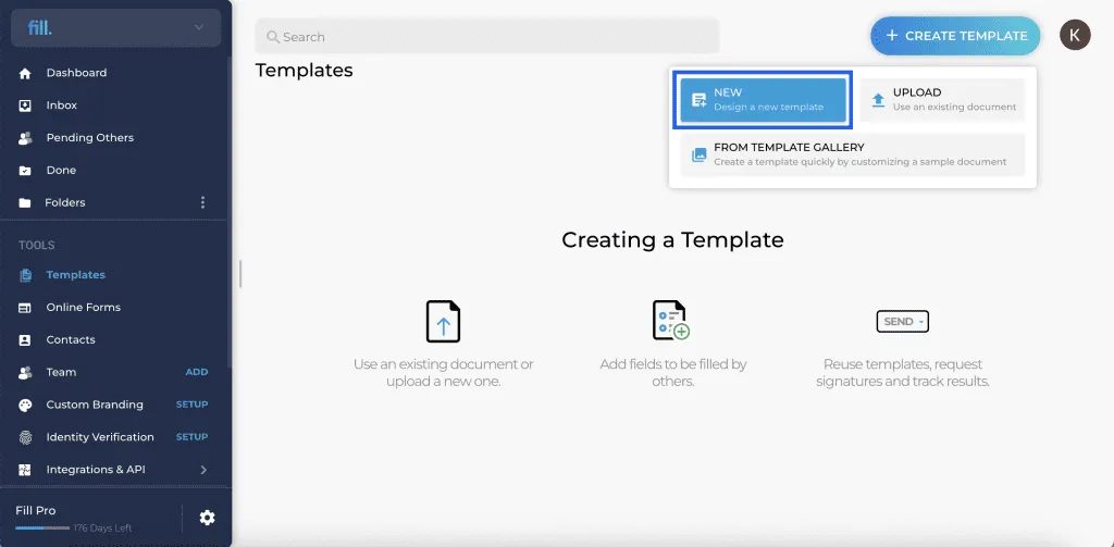 graphic design proposal from scratch click new
