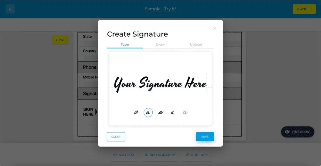 how to electronically sign a word document