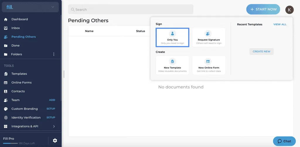 sign a document with fill only you