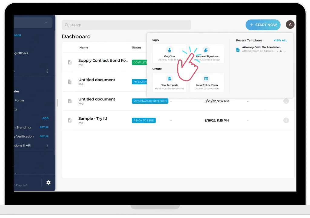 how to sign an agreement online