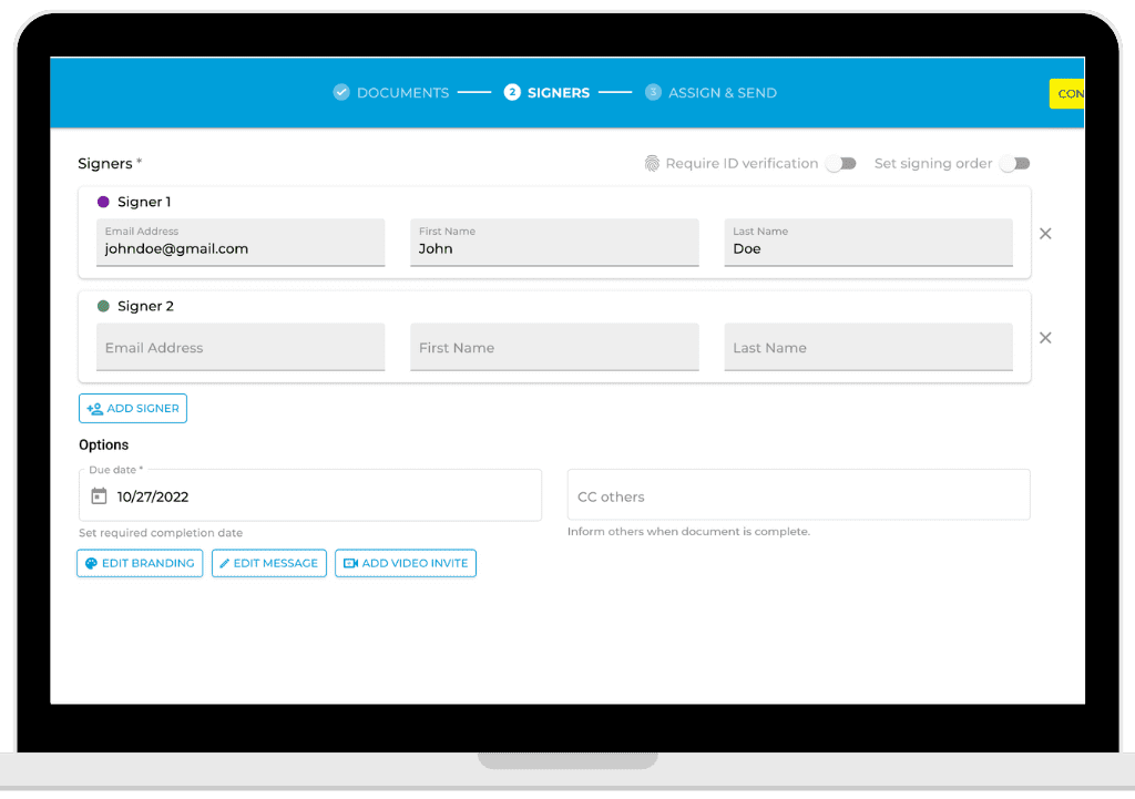 how to sign an agreement online