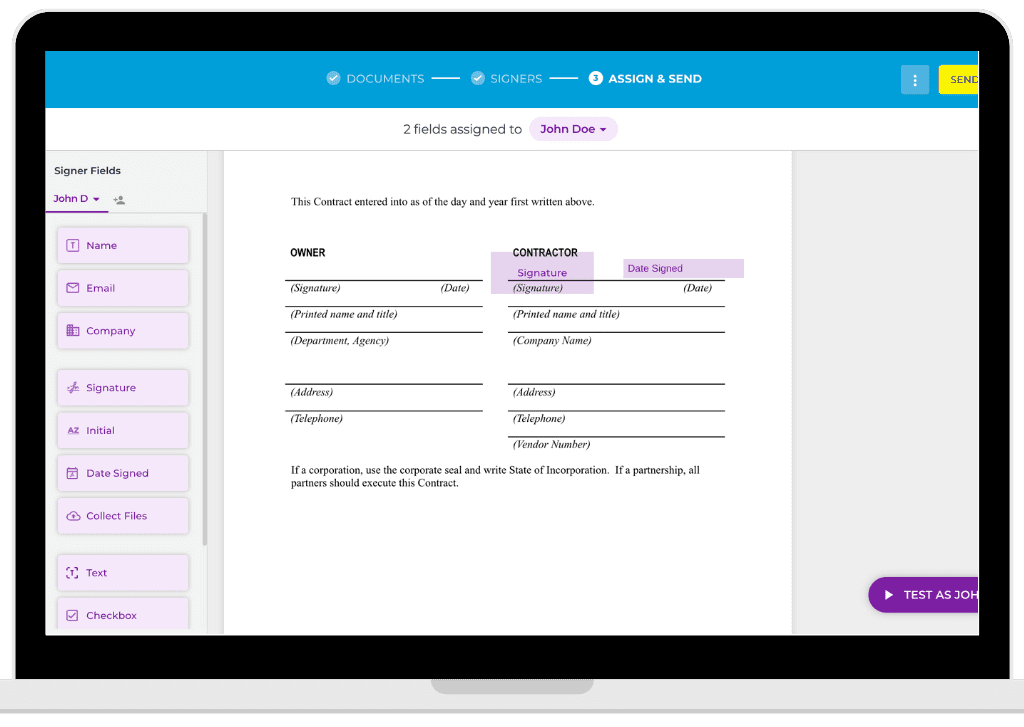 how to sign an agreement online
