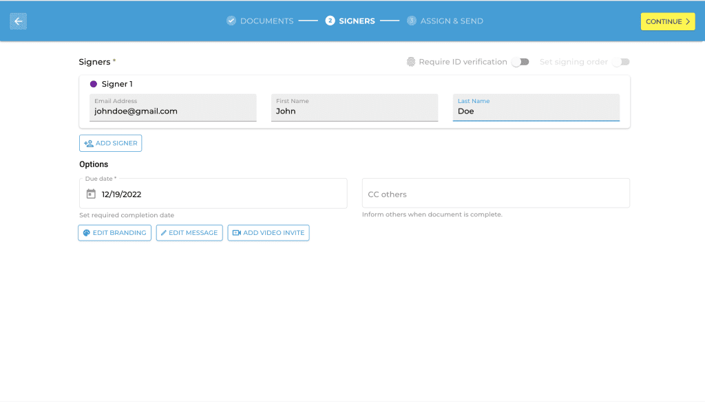 send contracts for online signing