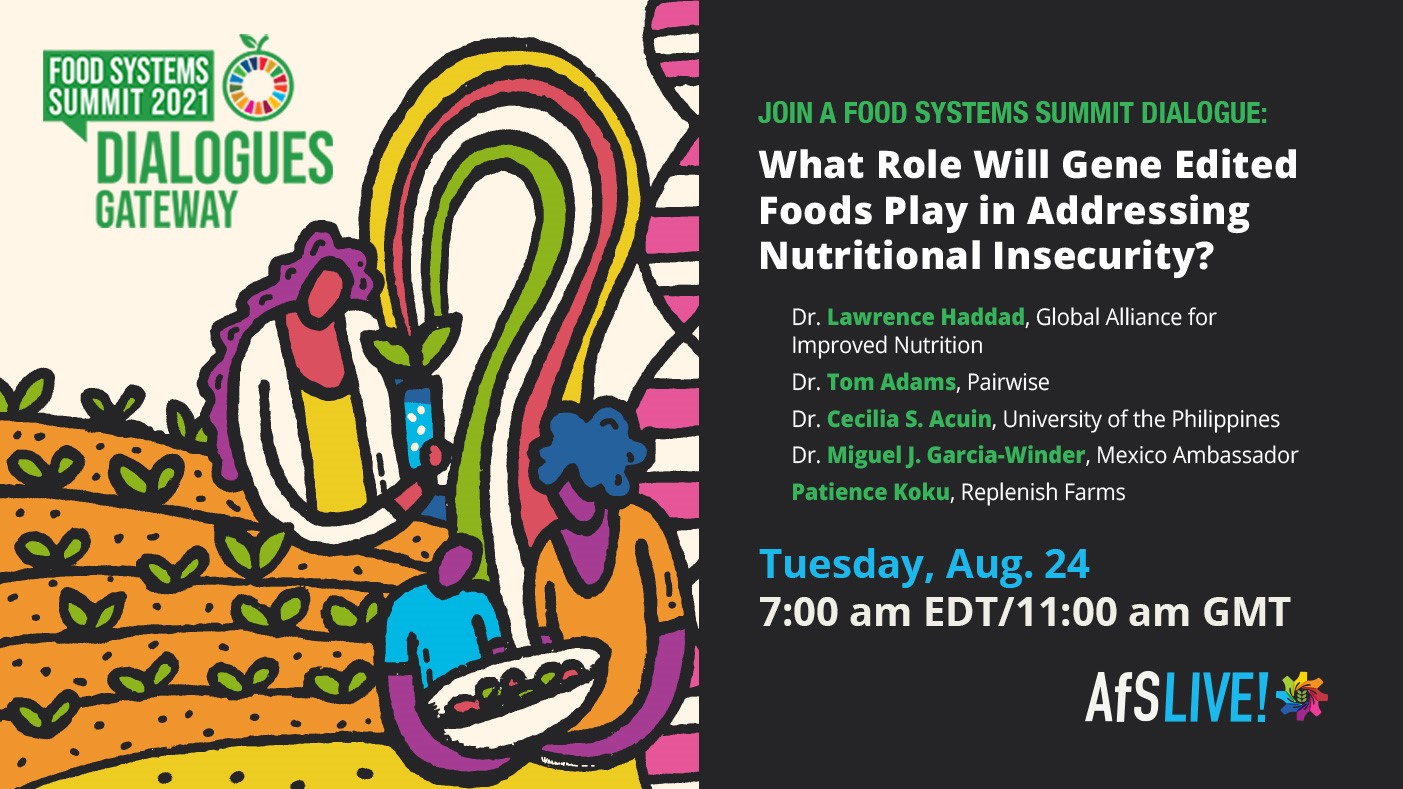 Dr. Tom Adams, CEO of Pairwise, featured on UN Food Systems Summit Dialogue