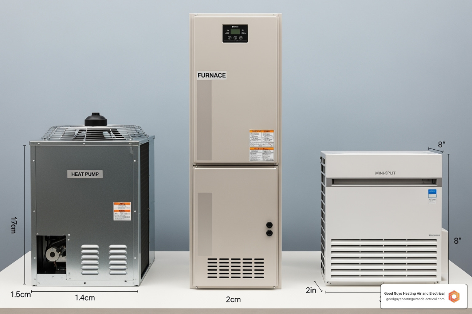 Comparison of heat pump, furnace, and ductless mini-split units - hvac installation lake stevens wa