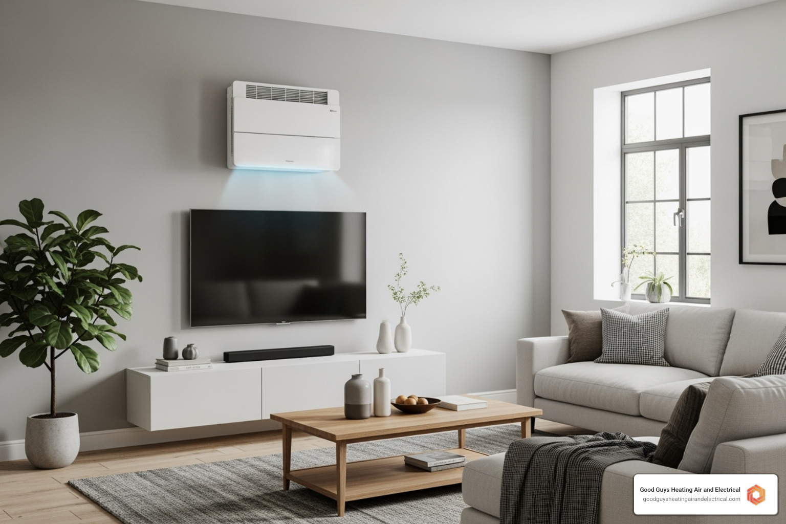 ductless mini-split unit mounted on a wall - energy efficient hvac lake stevens wa