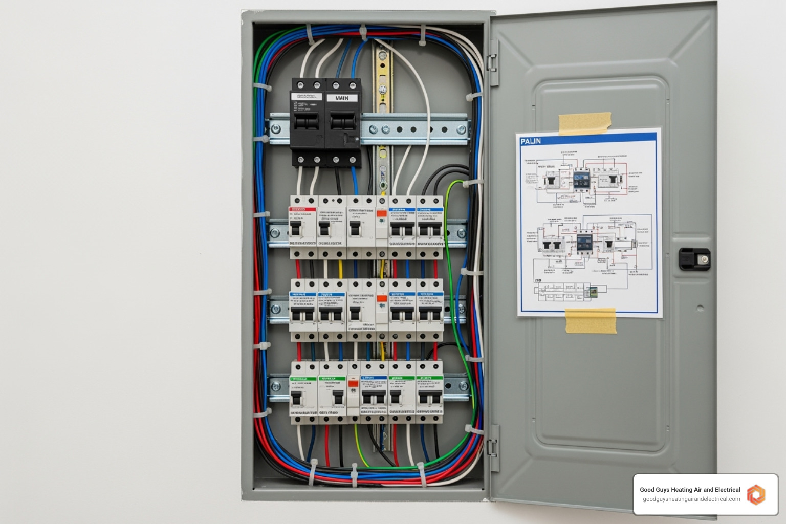 Image of a well-organized and labeled electrical panel - electrical inspection snohomish wa