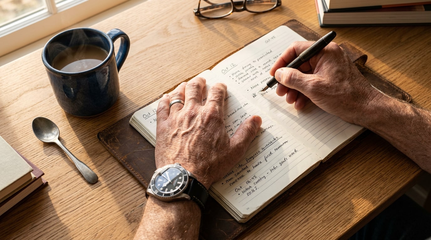 kaizen method weight loss - journaling for men over 40