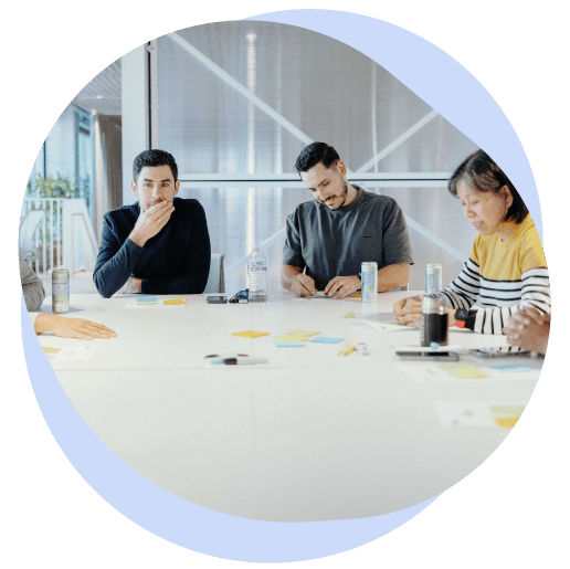 Team members at Healthivia in discussion