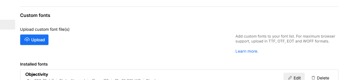 Custom Fonts - Designflow X - Webflow Template | BRIX Templates