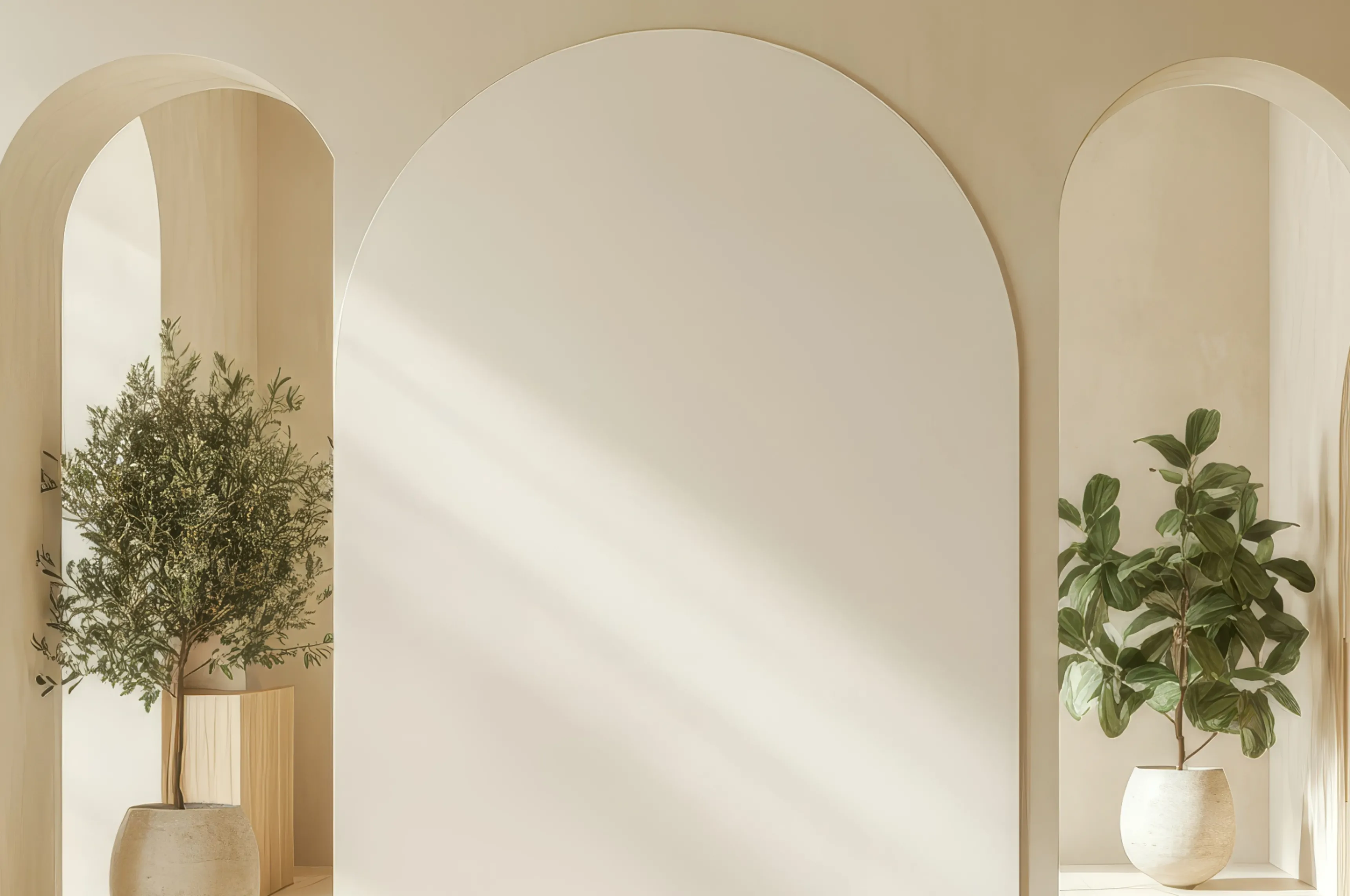 Un mur blanc dans le salon d'une maison