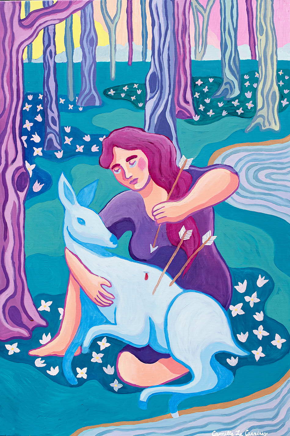 La biche blessée