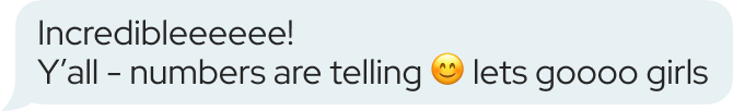 Review message bubble
