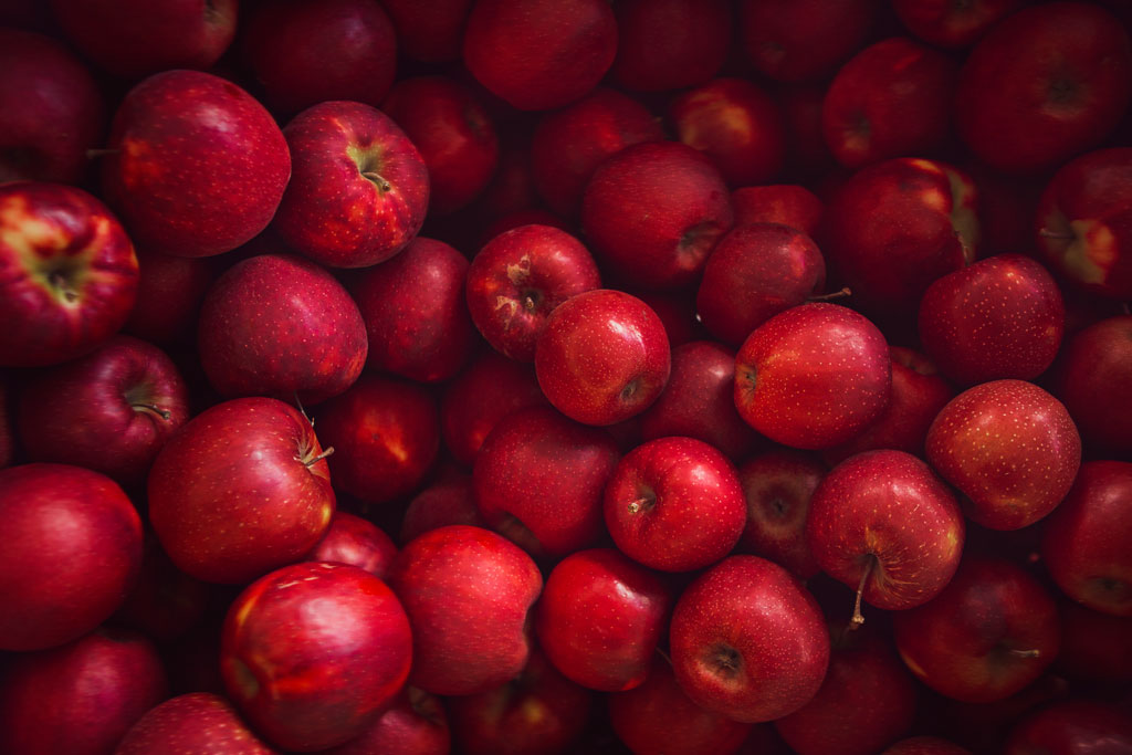 Rote Äpfel vom Obsthof Puder in Laumersheim 