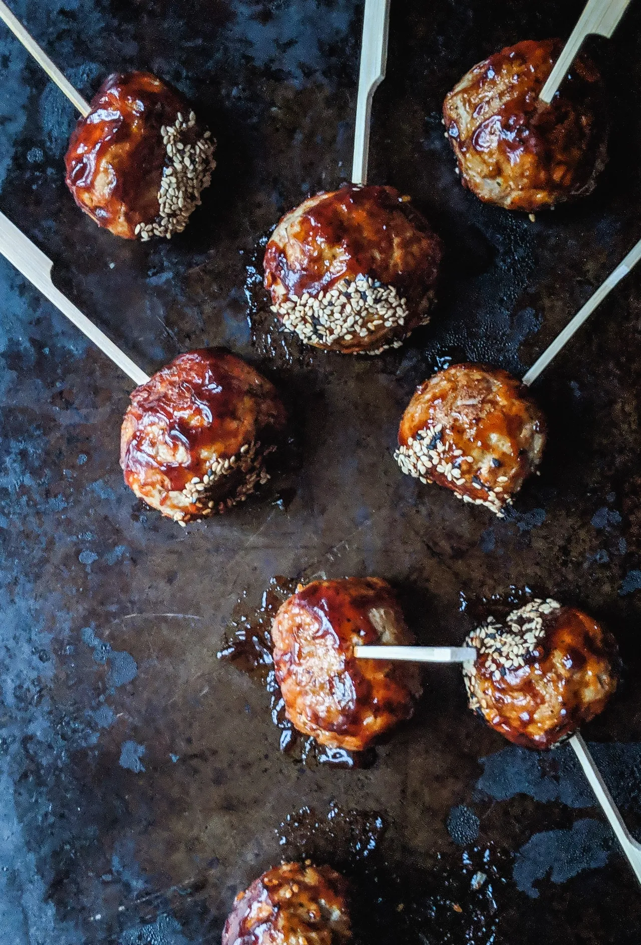 Boulettes fromage en grain & sauce bbq sucrée
