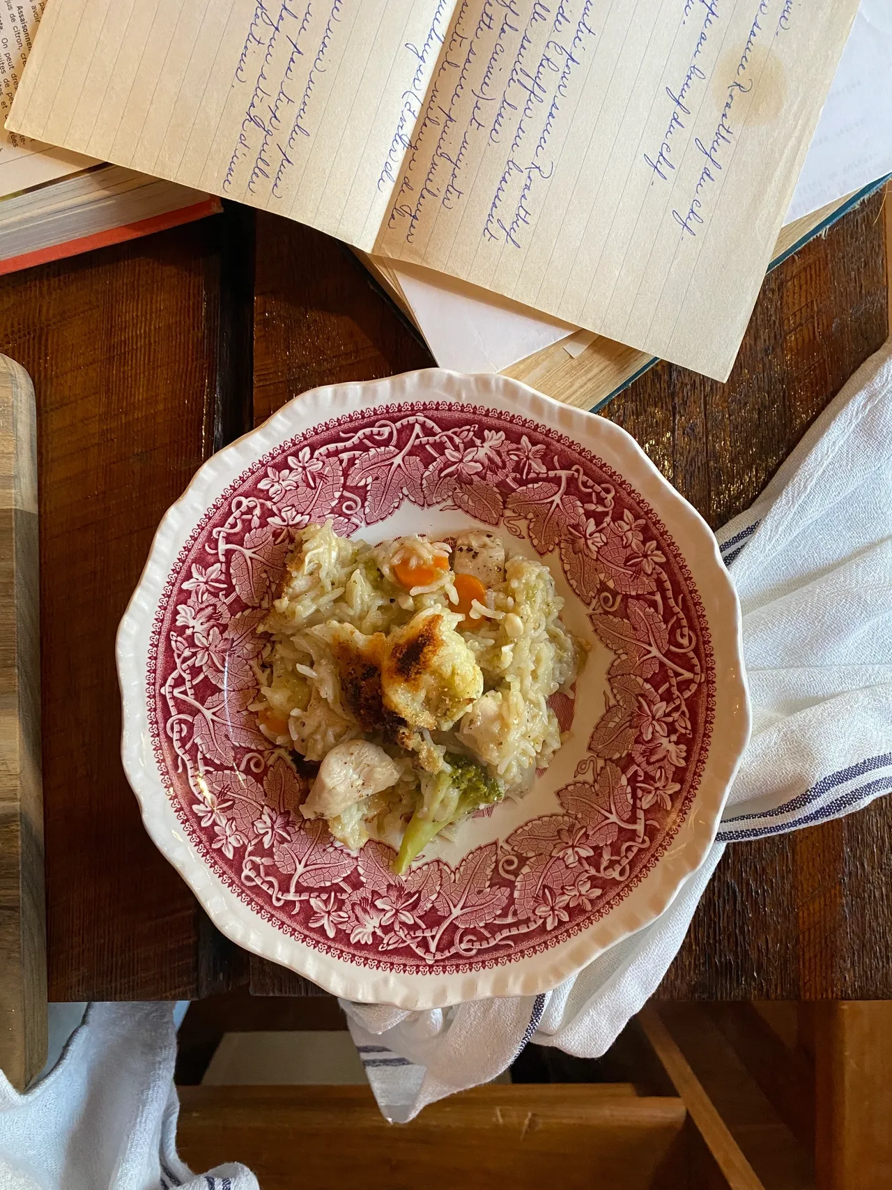 Gratin de riz au poulet jardinière & cheddar