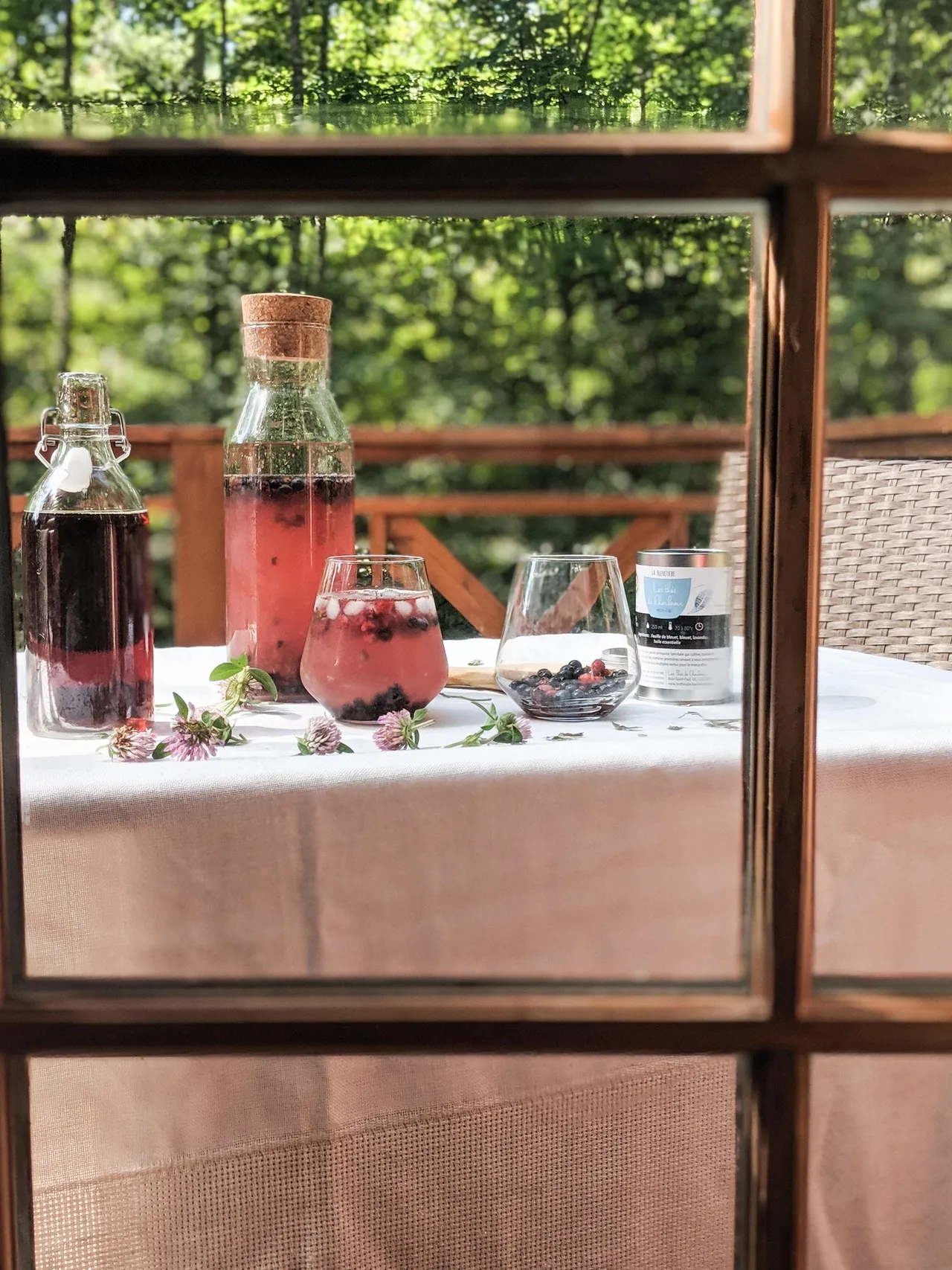 Limonade à base de thé aux bleuets & érable