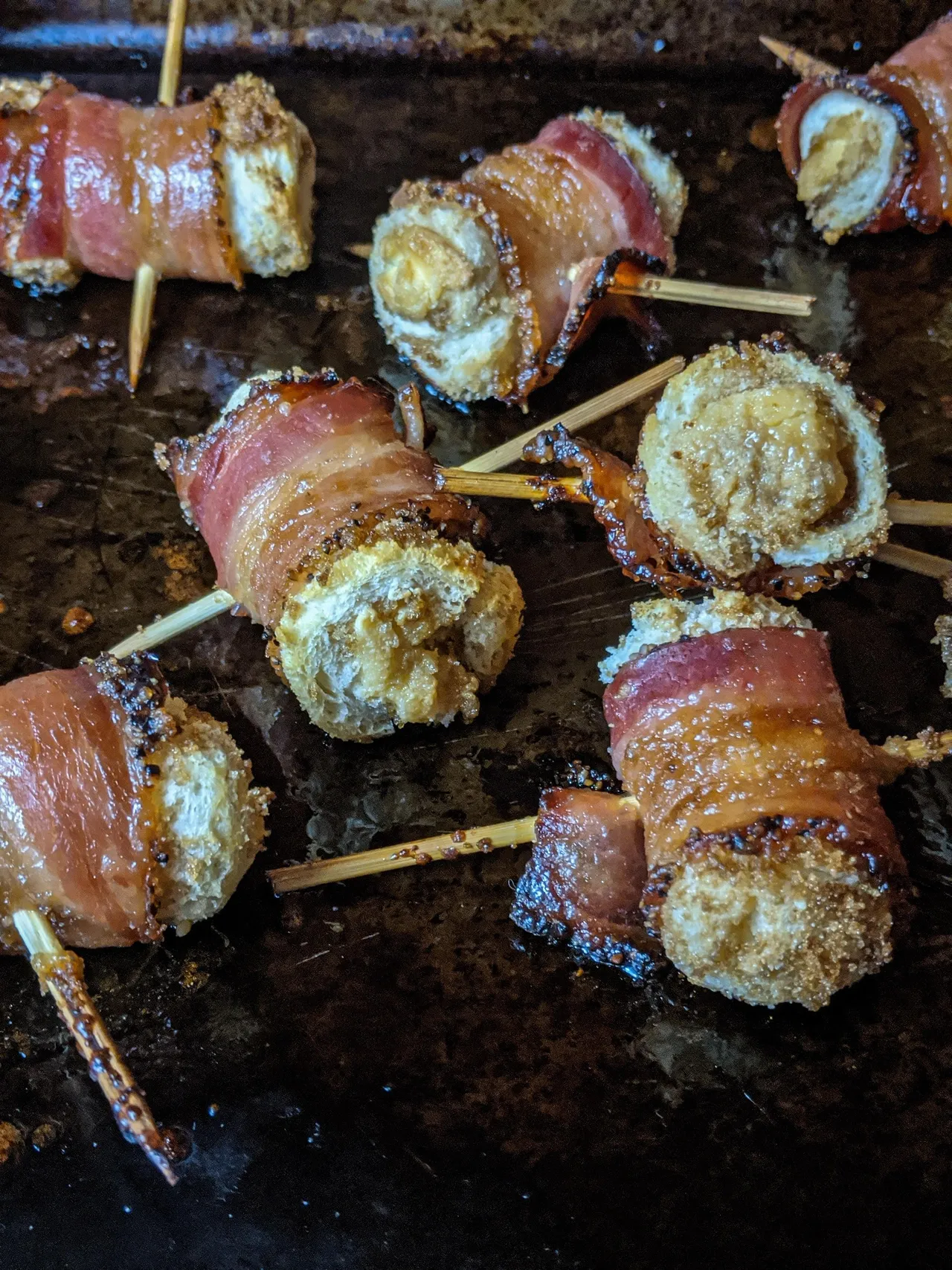 P'tits cochons (bouchées au fromage à la crème et bacon)