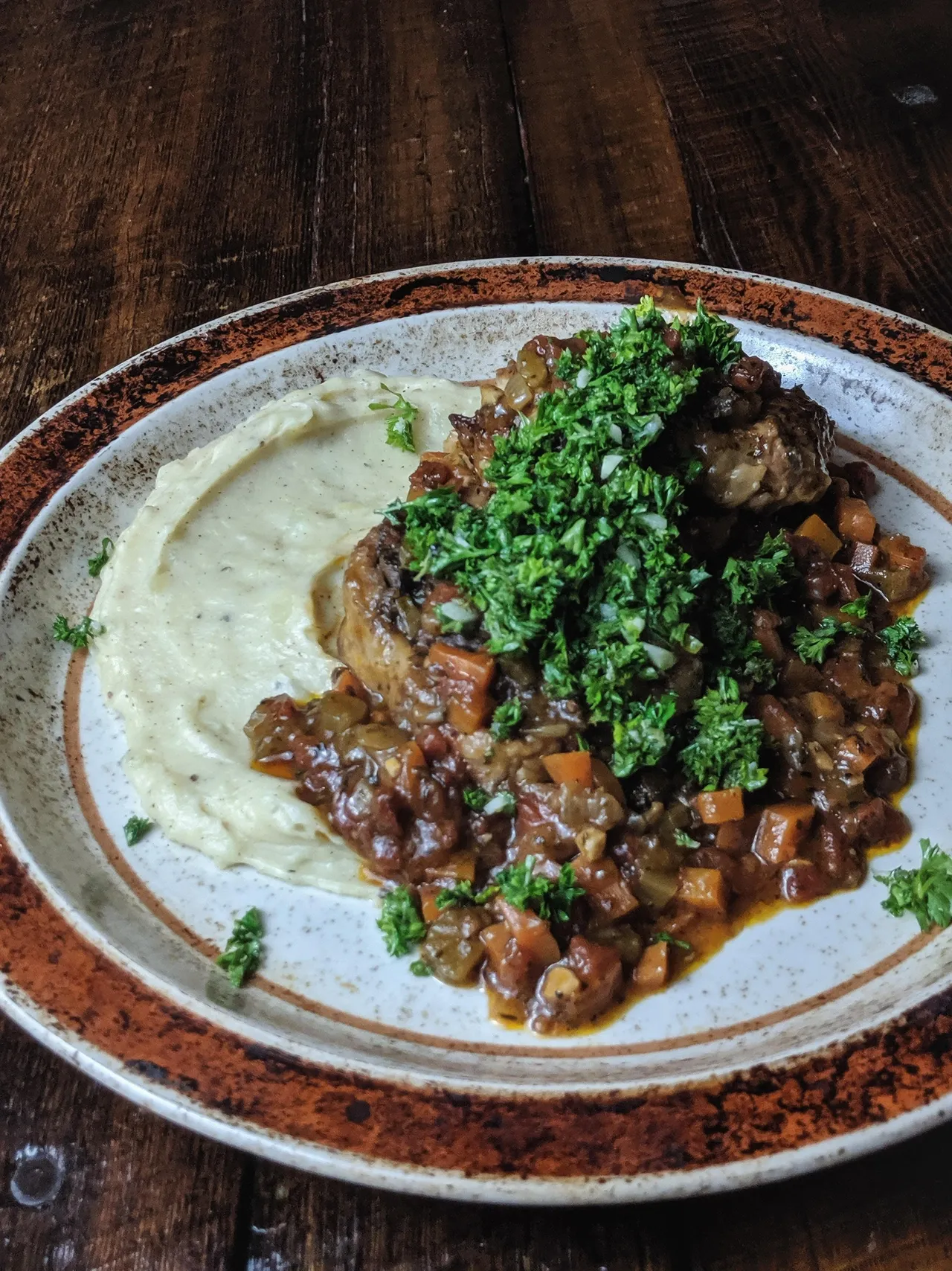 Purée de pommes de terre au beurre noisette