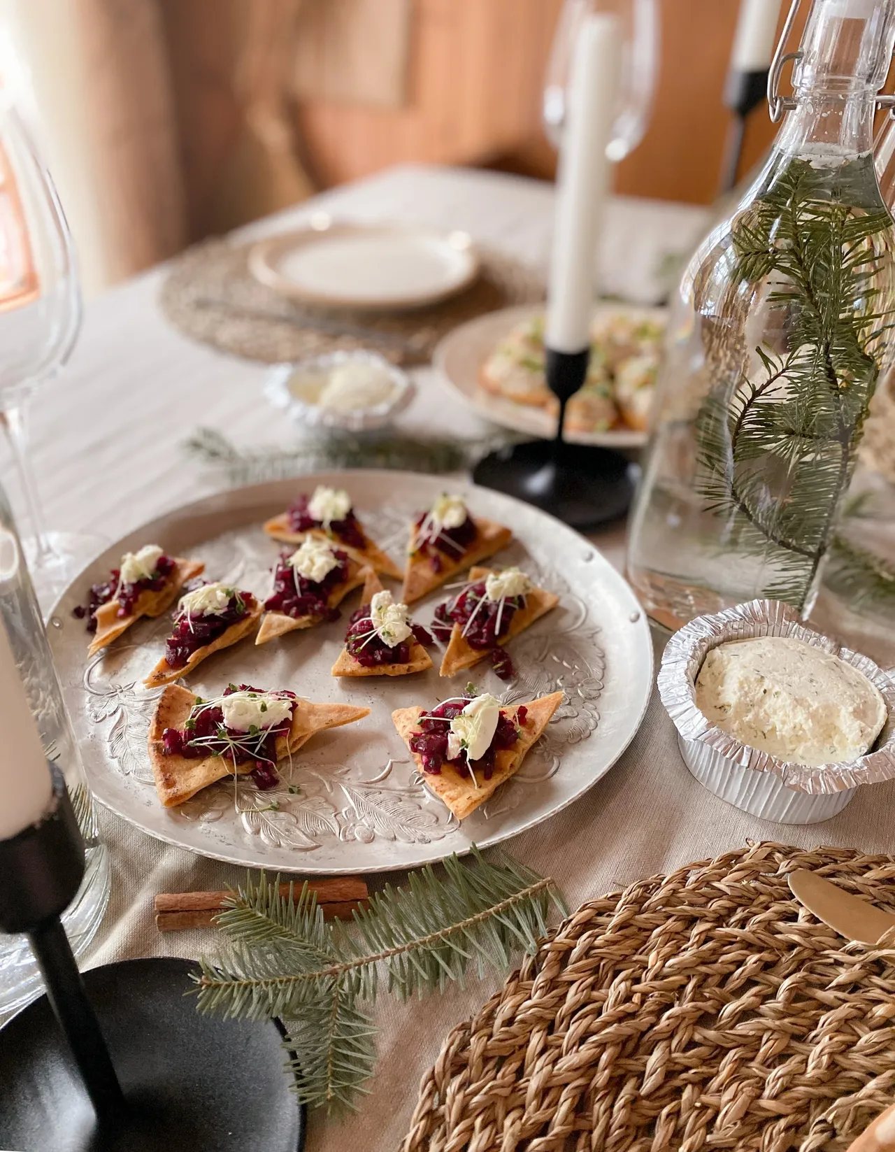 Bouchées de tartare de betteraves et Boursin