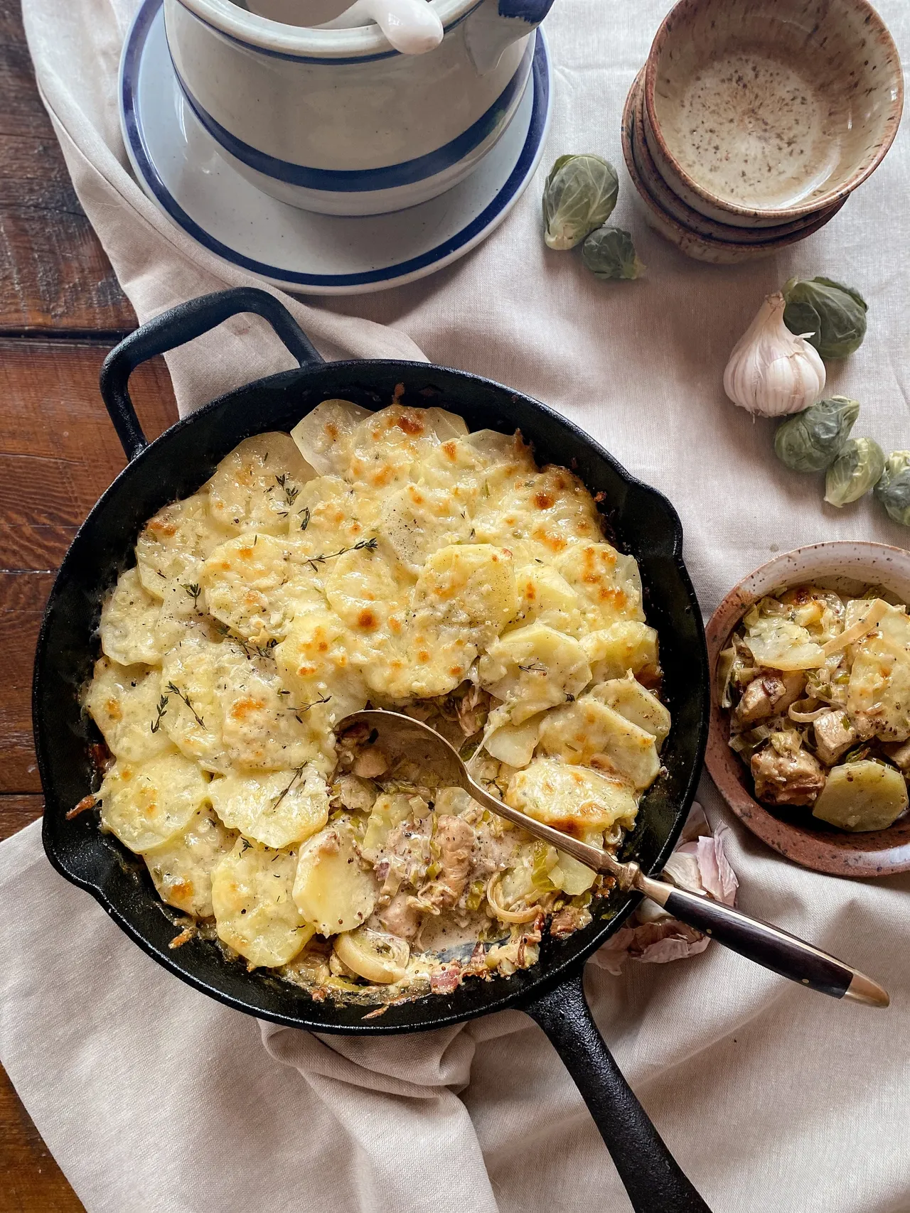 Casserole de poulet au cidre et pommes de terre