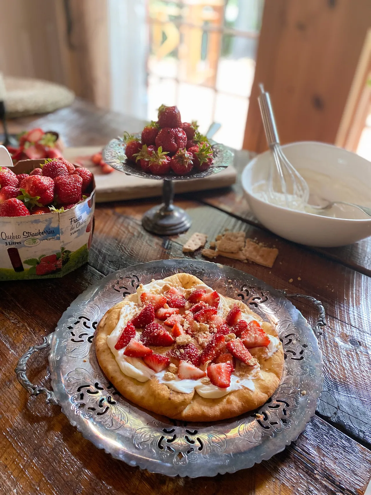 Naan frit style gâteau au fromage