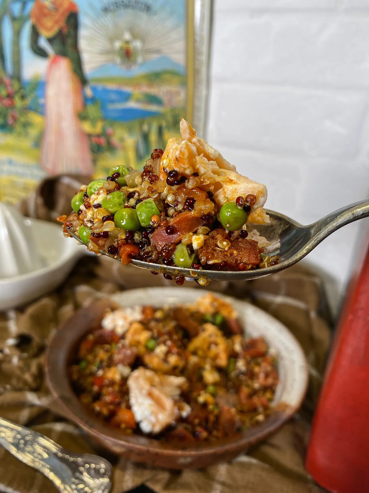 One pot quinoa saumon et chorizo