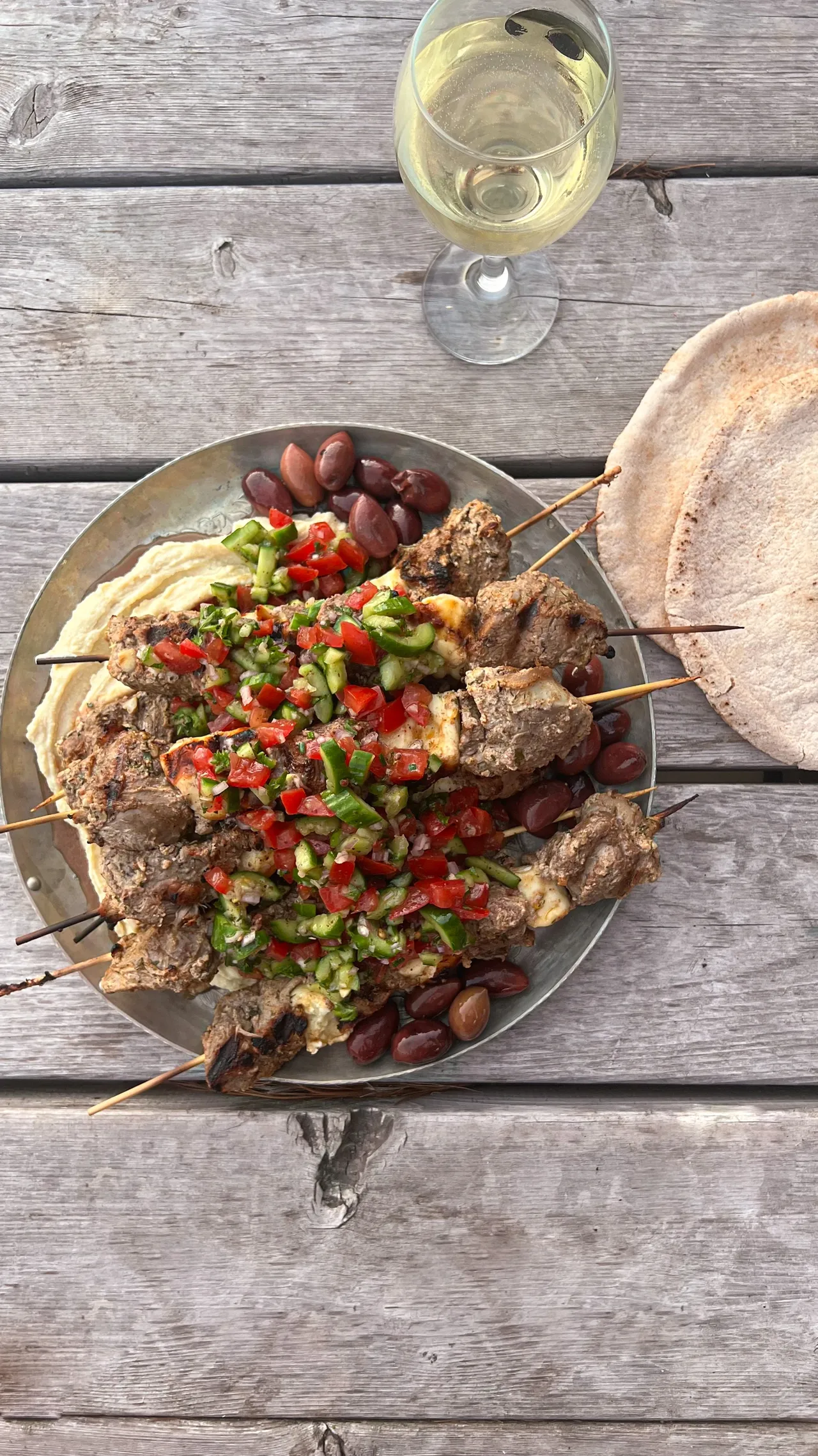 Brochettes de veau et halloumi style Moyen-Orient