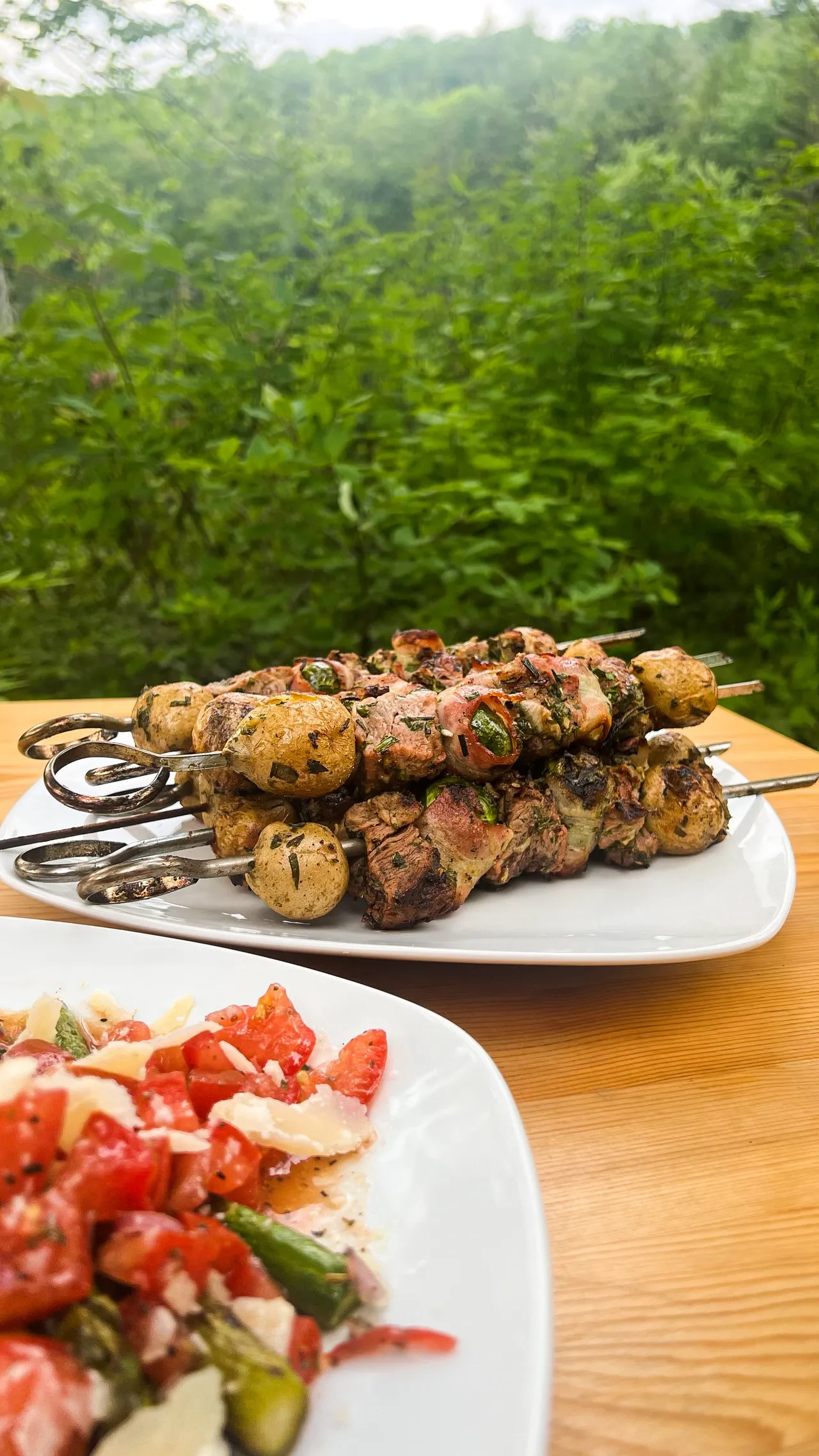 Brochettes de veau de grains du Québec à la française