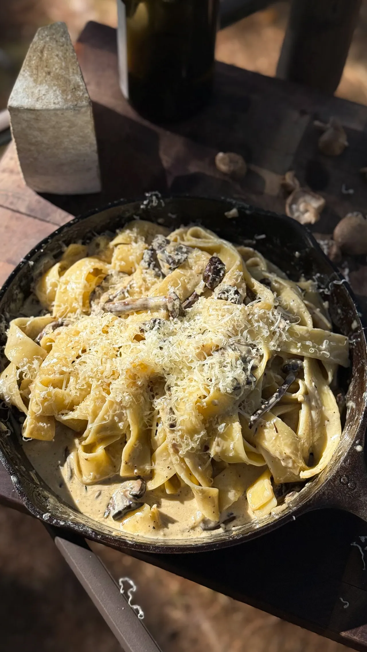 Pappardelles champions sauvage et Alfred le grand cru