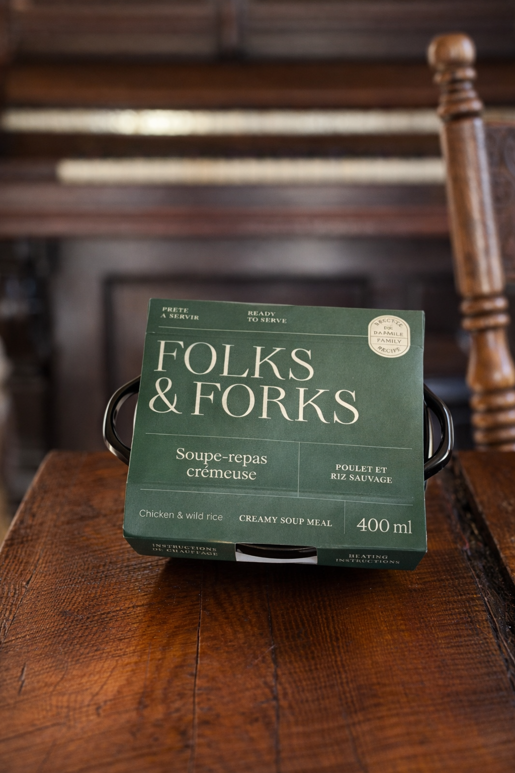 Soupe-repas crémeuse poulet et riz sauvage