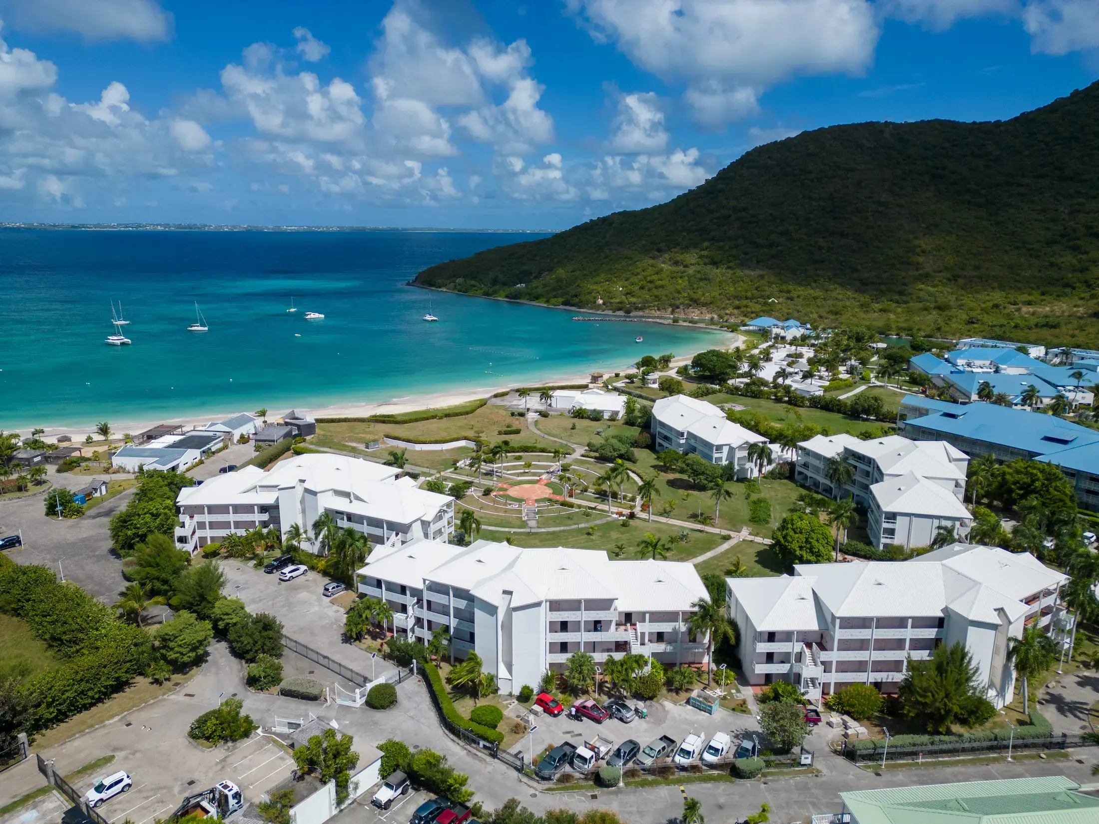 chambres Palm Court Résidence Hôtel 4**** Baie Orientale Saint Martin