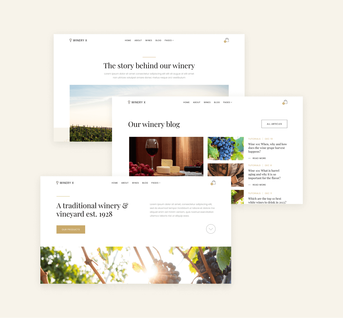 Winery X - 35 Sections - Winery Webflow Template