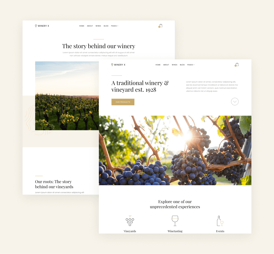 Winery X - 12 Pages - Winery Webflow Template